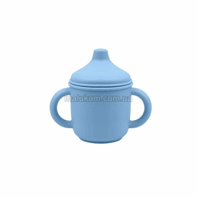Дитячий силіконовий поїльник з носиком 13k52-powder-blue блакитний