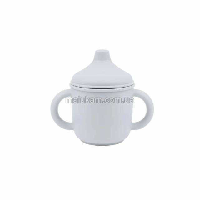 Дитячий силіконовий поїльник з носиком 14k71-light-grey сірий