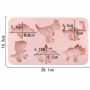 Силіконова форма Динозаври img_0012 рожева