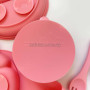 Набір дитячого силіконового посуду з круглою тарілкою IMG_E6151 рожевий яскравий