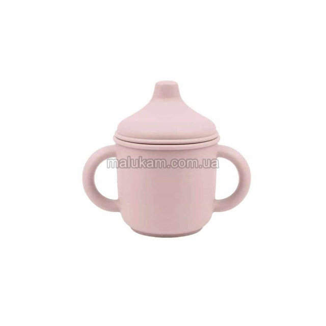 Дитячий силіконовий поїльник з носиком pale-mauve рожевий пудра