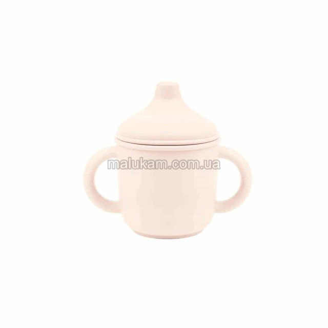 Дитячий силіконовий поїльник з носиком soft-pink рожевий блідий